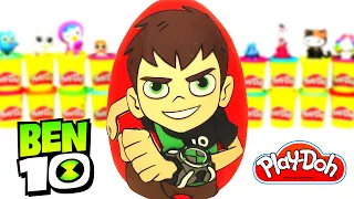 Huevo Sorpresa Gigante de Ben 10 en Español Latino de Plastilina Play Doh