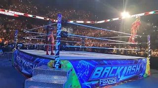 JADE CARGILL ENTRANCE AT WWE BACKLASH LYON -  RINGSIDE #wwe #backlash #france