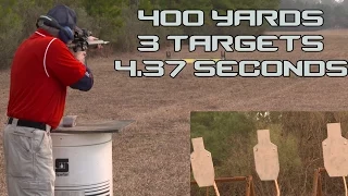 Picking up a rifle and hitting 3 targets at 400 yards in 4.4 seconds! (4K)