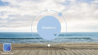 2 min Breathe Bubble |  Breathe Exercises - Sea - Think Nothing Exercise I Breathe In Calm App