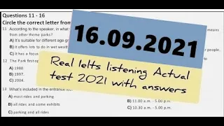 IELTS Listening Actual Test 2021 with Answers | 16.09.2021