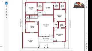 50 X 50 Feet House Plan // Ghar Ka Naksha // 3 Bed Room //گھر کا نقشہ #house #ghar #viral #floorplan