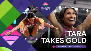 Tara Davis-Woodhall flies to long jump gold 🔥 | World Athletics Indoor Championships Glasgow 24