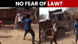 On Camera, Mob Attacks Bihar Officials During Illegal Sand Mining Check; Woman Inspector dragged