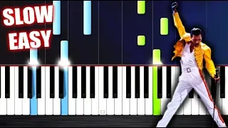 Queen - We Are The Champions - SLOW EASY Piano Tutorial by PlutaX