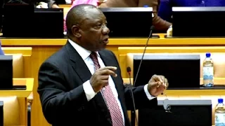 Cyril Ramaphosa answers questions in the National Assembly