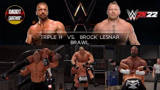 Triple H vs Brock Lesnar | Backstage Brawl | WWE 2K22 Gameplay