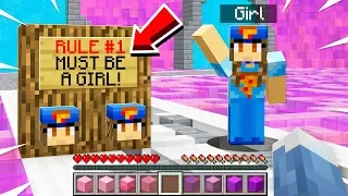 I Joined A GIRLS ONLY Minecraft Server!