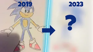 Drawing Sonic the Hedgehog || 4 Years Later