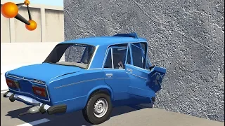 Car Against the Wall - BeamNg Drive