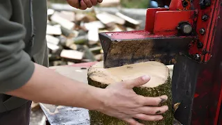 🔥Fastest Vertical Wood splitting machines Dangerous Automatic Homemade Firewood Processing