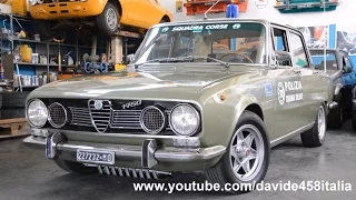 Polizia's Alfa Romeo Giulia 1750: action