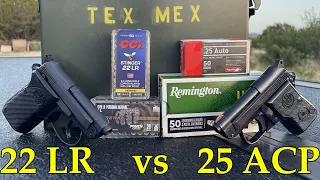 22 Long Rifle vs 25 Auto (ACP)