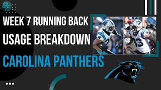 The post-CMC is underway. A look at week 7 running back usage for the Carolina Panthers