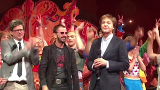 The Beatles Paul and Ringo Surprise everyone at Cirque 10th anniversary 'Love" show 2016