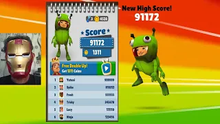 Compilation PlayGame Subway Surfers / Subway Surf 2023 On PC Non Stop 1 Hour HD Wearing Mask IronMan