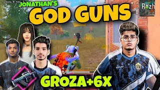 JONATHAN'S GOD GUNS | GROZA+6X | RUSH | HARSHITA | ZGOD | KIKI | FINALLY CHICKEN DINNER | MN SQUAD