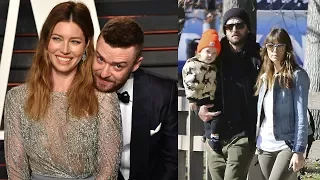 Jessica Biel's (Husband +Son) Justin Timberlake 2017