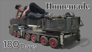 homemade crane | in 180days, full video, full metal | rc action homemade