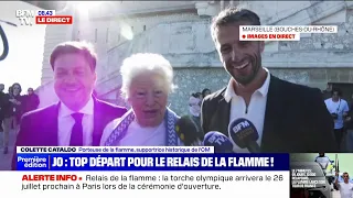 Colette, 83 ans et illustre supportrice de l'OM, témoigne après avoir porté la flamme olympique