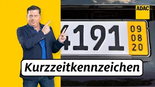 Kosten, Dauer, Versicherung & Co: Alles zum Kurzzeitkennzeichen! | ADAC | Recht? Logisch!