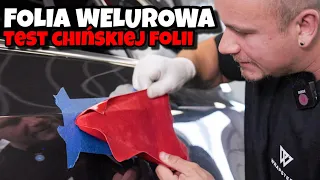 TESTUJĘ NAJTAŃSZĄ CHIŃSKĄ FOLIĘ WELUROWĄ!