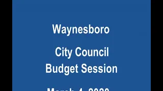 March 4, 2020 Waynesboro, VA City Council Regular Business Meeting
