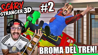 BROMA CON EL TREN DEL VECINO MALVADO | Scary Stranger 3D Capitulo 2 | Juegos Luky