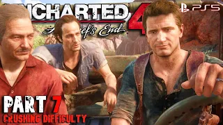 Uncharted 4: A Thief's End Part 7 Crushing First Blind Playthrough Legacy of Thieves Edition PS5 HD