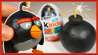 Лепим Энгри Бердз из пластилина #2. БОМБ. Энгри Бердз. Angry Birds Movie