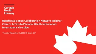 Webinar: Citizen Access to Personal Health Information: International Overview