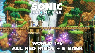 SONIC FRONTIERS - All RED RINGS in World 1-6 and how to get S-Rank [100%]