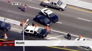 3 cars, FHP cruiser damaged in hit-and-run crash on Dolphin Expressway