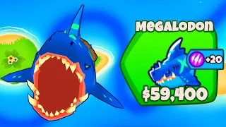 The *NEW* 5th Tier MEGALODON is AMAZING! (Bloons TD 6)