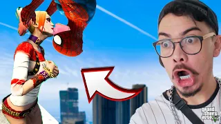 HOMEM ARANHA BEIJOU A ARLEQUINA no GTA 5 (INCRÍVEL)