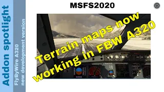 Flight SiImulator 2020 - Addon spotlight - Flybywire A320 - terrain map added to ND