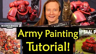 Blood Angels Space Marines Painting Tutorial. Full Warhammer 40K Army for Nova Open Charity Raffle!