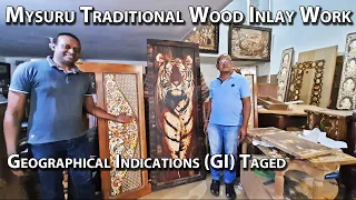 Rosewood inlay art work Mysore Traditional Handicrafts GI Tag Mysore Arts and crafts Arun Fine arts