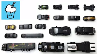 Black vehicles collection Tomica Lego Siku Hotwheels Truck Limousine Batman Car