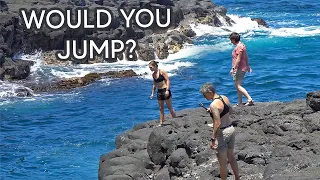 Cliff Jumping into Queens Bath | Kauai, Hawaii