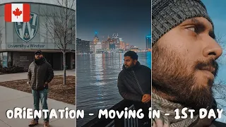 1st day at University | University of Windsor | Moving in | Orientation #windsor#vlog #indiatocanada