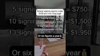 How to Make Six Figures as a Notary Signing Agent 💰 Math Breakdown #sidehustle #notary #income