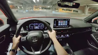 2022 Honda Civic Sport Hatchback Touring (CVT) - POV Night Drive, Final Thoughts, Bose Sound Test