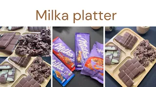 Filling platter with sweets compilation |sweetsunboxing#asmr#milka#fillingplatterwithsweets@Milka
