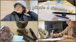 Benimle 2 Gün #vlog || bir milyon tane denemeye giriyorum + dinlenme günüm #yks2022