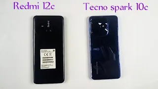 Xiomi Redmi 12c Ram 6GB vs Tecno Spark 10c Ram 8GB | Speed Test & Comparison