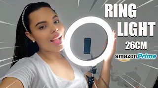 RING LIGHT 26 CM com TRIPÉ BARATINHA - É BOA? - COMPREI NA AMAZON PRIME - POR DENISE MONTEIRO