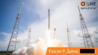 Трансляция СЕКРЕТНОГО пуска SpaceX Falcon 9 (Zuma)