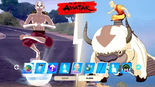 AVATAR Event All FREE & PAID Rewards + Aang Skin Set Gameplay Fortnite!