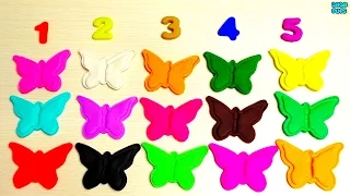 Learn To Count with Play Doh 1-20| Learn colors with  Rainbow of Butterflies with Play Dough